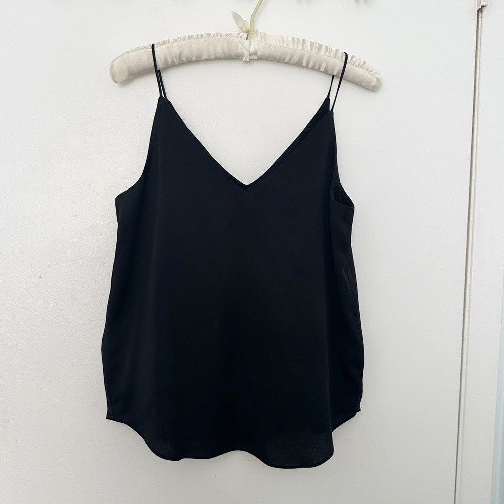 Express Strappy Black Satin Blouse